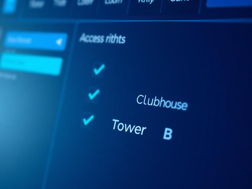 Access rights checklist on dashboard with green checkmarks